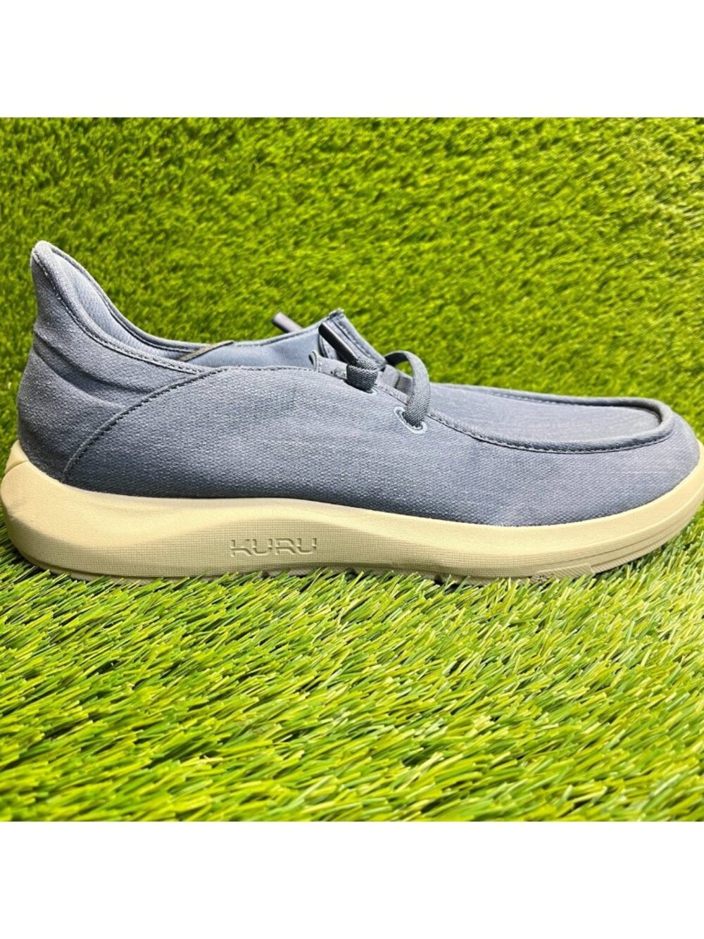 Kuru Draft Rento Mens Size 11.5 Blue Beige Classic Outdoor Walking Slip-On Shoes